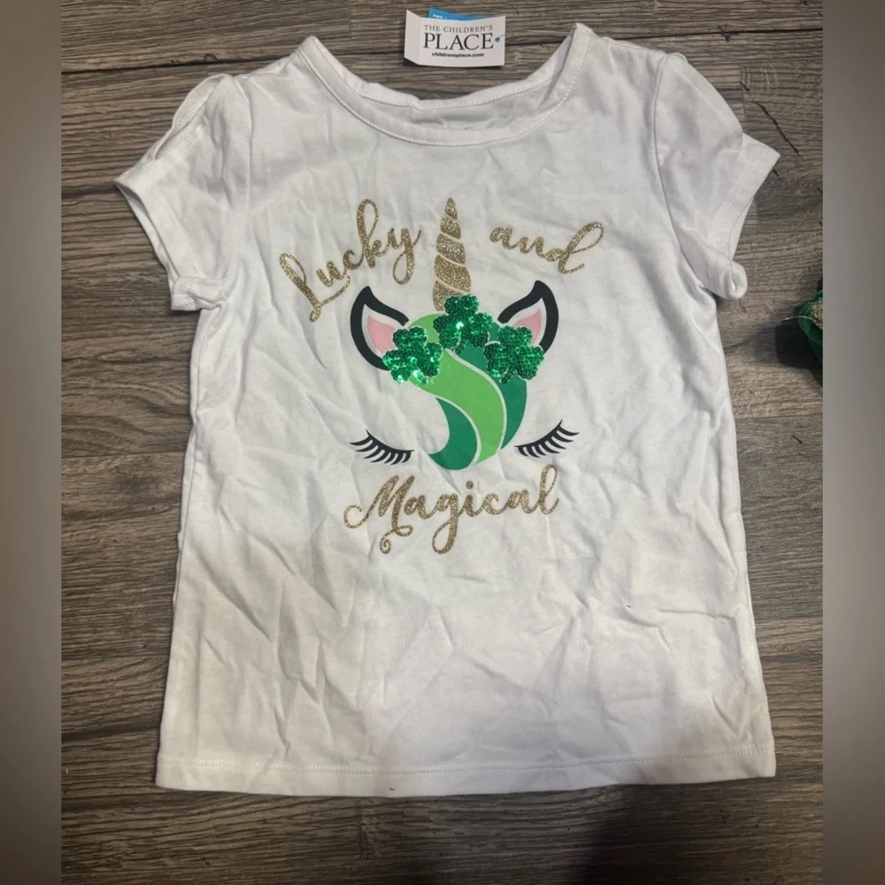The Children's Place Green Skirt with Gold Accents